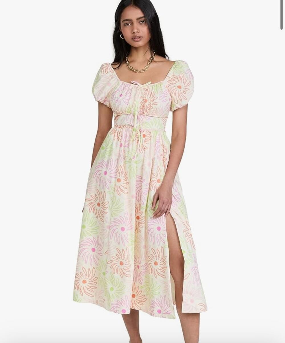 NWT Likely Rena Dress Midi Open Back Floral Size 2